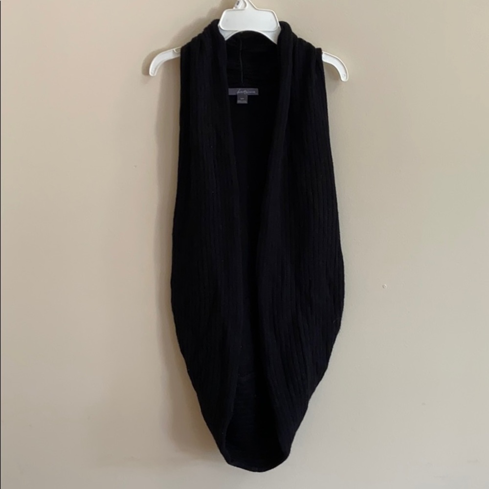 Black Cocoon Vest Cardigan